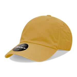 Decky 205 6-Panel Low Profile Relaxed Cotton Dad Hat, Black/Black/White