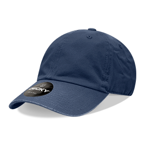 Decky 205 6-Panel Low Profile Relaxed Cotton Dad Hat, Black/Black/White