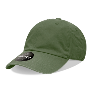 Decky 205 6-Panel Low Profile Relaxed Cotton Dad Hat, Black/Black/White