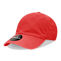 Decky 205 6-Panel Low Profile Relaxed Cotton Dad Hat, Black/Black/White