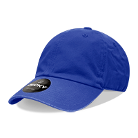 Decky 205 6-Panel Low Profile Relaxed Cotton Dad Hat, Black/Black/White