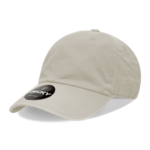 Decky 205 6-Panel Low Profile Relaxed Cotton Dad Hat, Black/Black/White