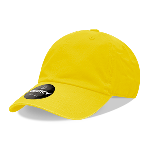 Decky 205 6-Panel Low Profile Relaxed Cotton Dad Hat, Black/Black/White