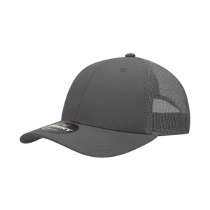 Decky 214 6-Panel Low Profile Structured Cotton Trucker Hat, Black/Black