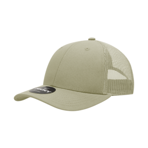 Decky 214 6-Panel Low Profile Structured Cotton Trucker Hat, Black/Black