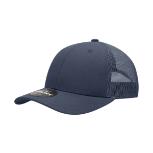 Decky 214 6-Panel Low Profile Structured Cotton Trucker Hat, Black/Black