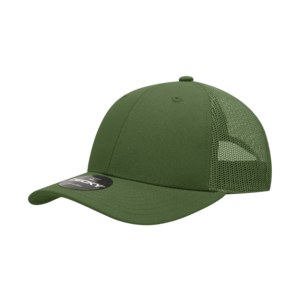 Decky 214 6-Panel Low Profile Structured Cotton Trucker Hat, Black/Black