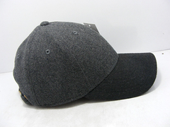DECKY 236 6-Panel Low Profile Structured Melton Cap, Charcoal/Black