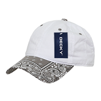 DECKY 256 6-Panel Low Profile Relaxed Bandanna Bill Dad Hat