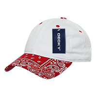 DECKY 256 6-Panel Low Profile Relaxed Bandanna Bill Dad Hat