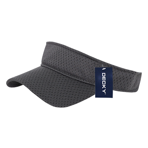DECKY 3014 Mesh Jersey Visor, Curved Bill, Hook & Loop Closure