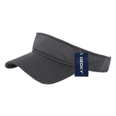 DECKY 3014 Mesh Jersey Visor, Curved Bill, Hook & Loop Closure