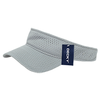 DECKY 3014 Mesh Jersey Visor, Curved Bill, Hook & Loop Closure