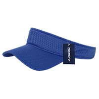 DECKY 3014 Mesh Jersey Visor, Curved Bill, Hook & Loop Closure