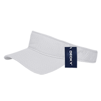 DECKY 3014 Mesh Jersey Visor, Curved Bill, Hook & Loop Closure