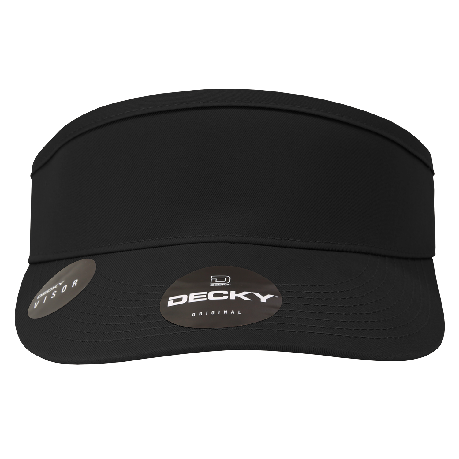 DECKY 3015 High Profile Structured Cotton Visor, Black