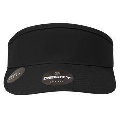 DECKY 3015 High Profile Structured Cotton Visor, Black