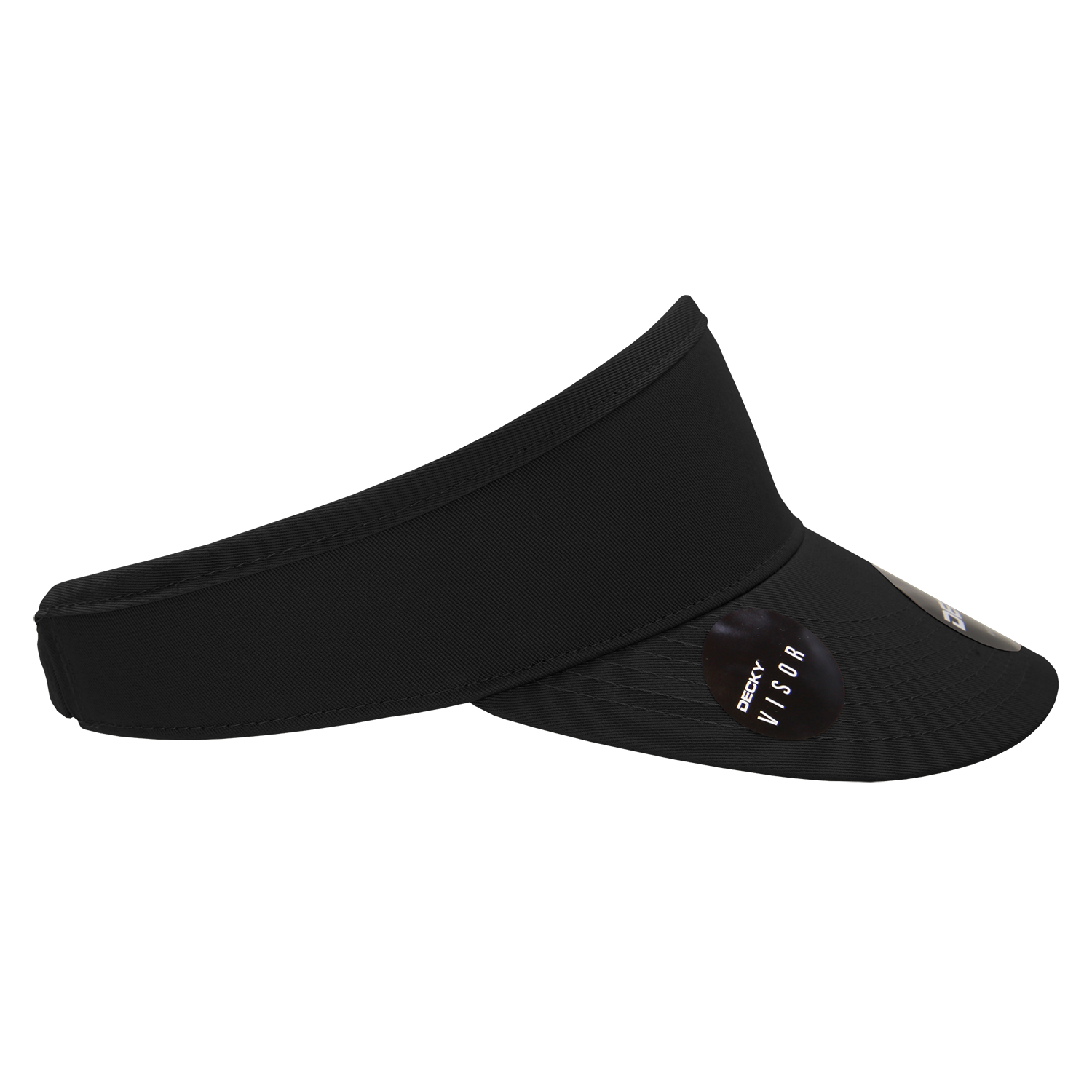DECKY 3015 High Profile Structured Cotton Visor, Black