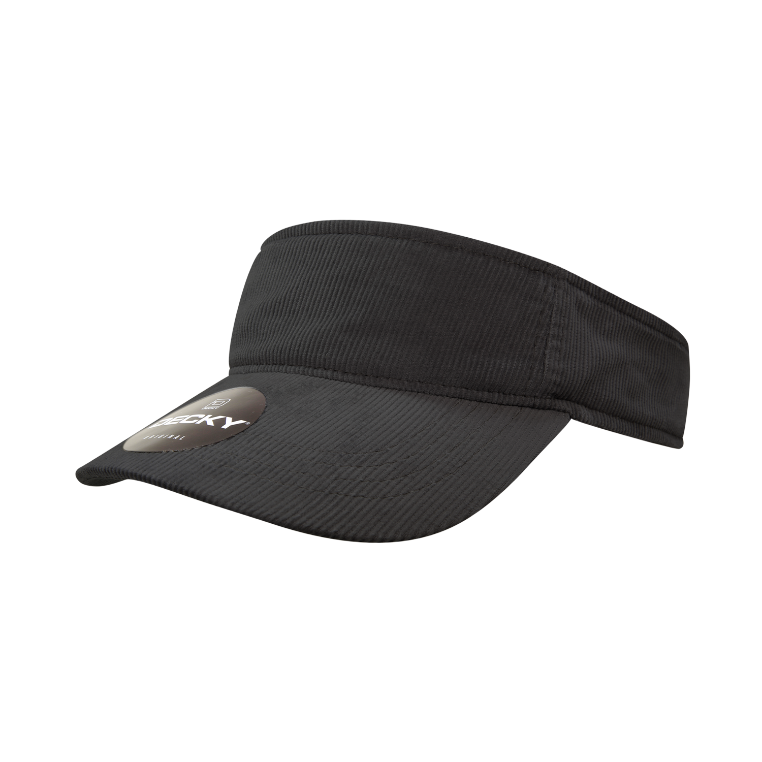 DECKY 4004 Corduroy Visor, One Size, Hook & Loop Closure