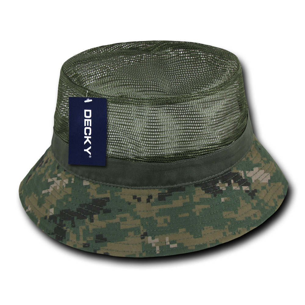 DECKY 458 Structured Mesh Bucket Hat, MCU, S/M | 458-PL-MCU