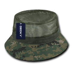 DECKY 458 Structured Mesh Bucket Hat, MCU, S/M | 458-PL-MCU