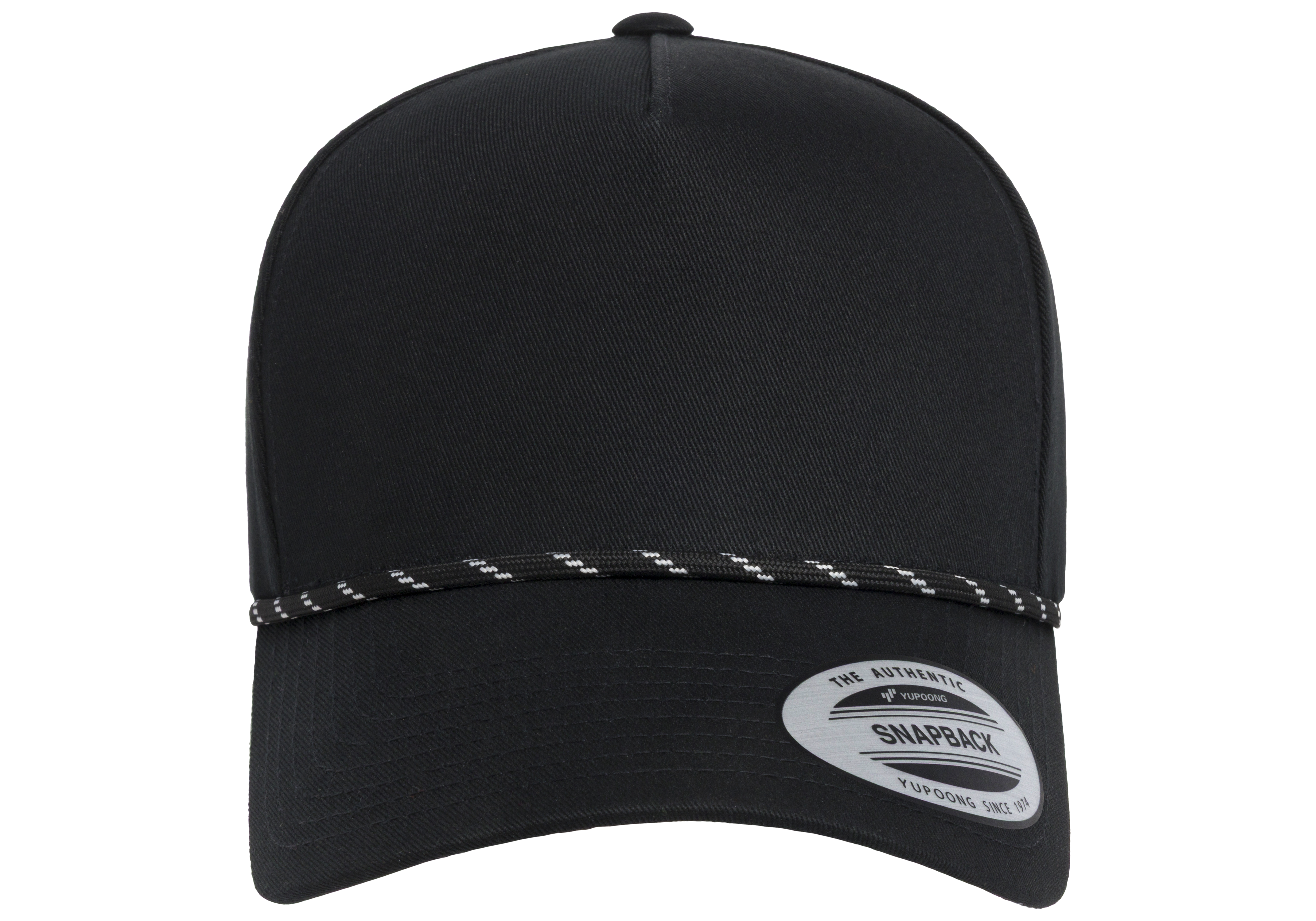 Flexfit House YP Classics Retro Cotton Blend 5-Panel Snapback Cap with Braided Rope