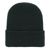 DECKY CLASSIC GI Watch Cap Cuffed Knit Beanie, Black | 600-BLK
