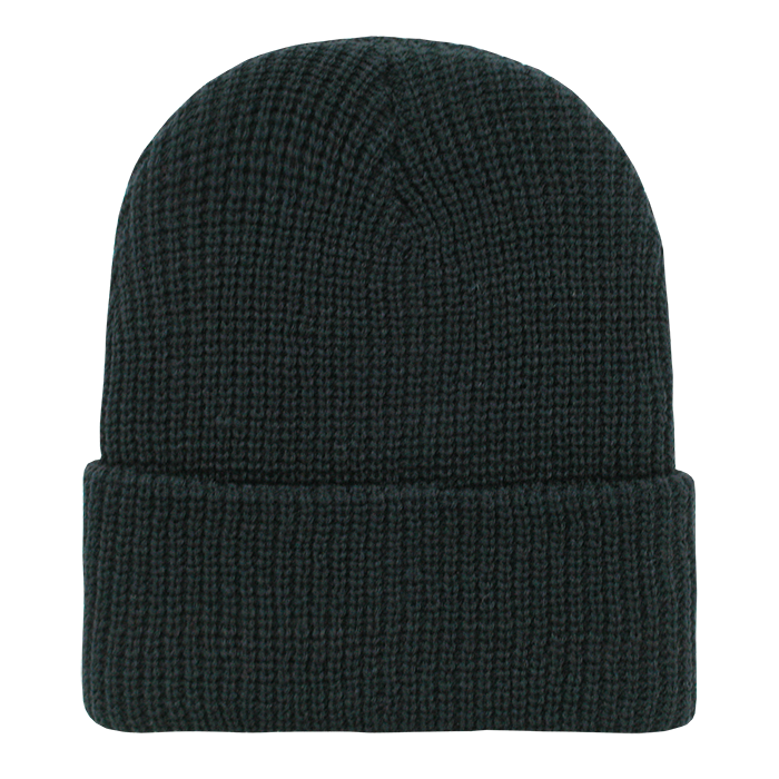 DECKY CLASSIC GI Watch Cap Cuffed Knit Beanie, Black | 600-BLK