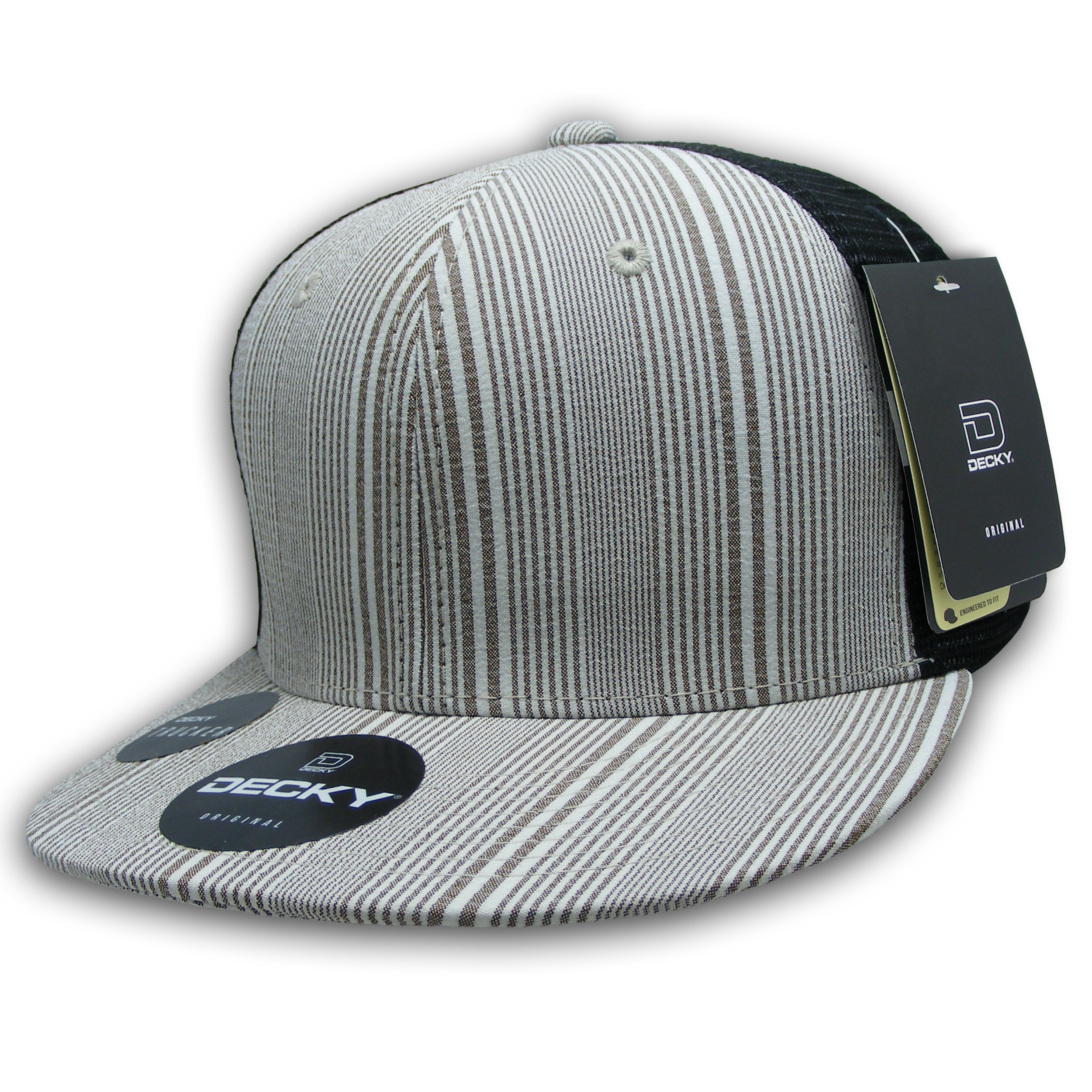 DECKY 6016 6-Panel High Profile Structured Plaid Trucker Hat