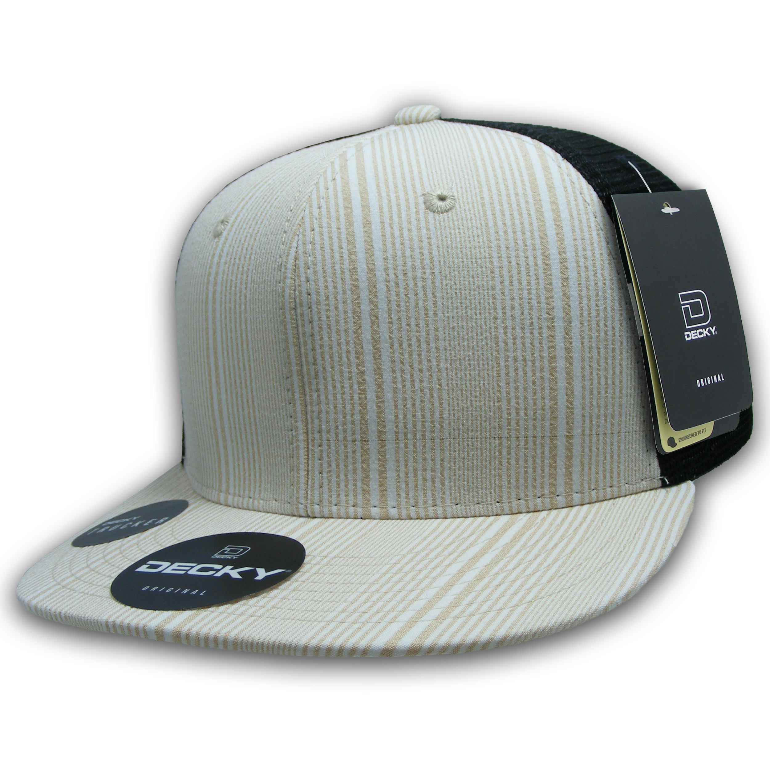 DECKY 6016 6-Panel High Profile Structured Plaid Trucker Hat