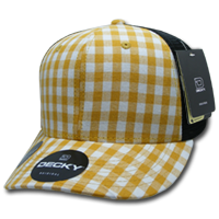 DECKY 6018 6-Panel Mid Profile Structured Plaid Trucker Hat