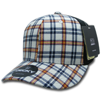 DECKY 6018 6-Panel Mid Profile Structured Plaid Trucker Hat