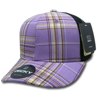 DECKY 6018 6-Panel Mid Profile Structured Plaid Trucker Hat