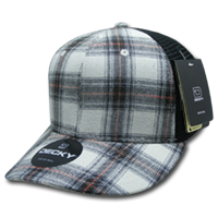 DECKY 6018 6-Panel Mid Profile Structured Plaid Trucker Hat