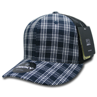 DECKY 6018 6-Panel Mid Profile Structured Plaid Trucker Hat