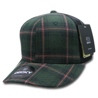 DECKY 6018 6-Panel Mid Profile Structured Plaid Trucker Hat