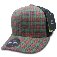 DECKY 6018 6-Panel Mid Profile Structured Plaid Trucker Hat
