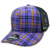 DECKY 6018 6-Panel Mid Profile Structured Plaid Trucker Hat