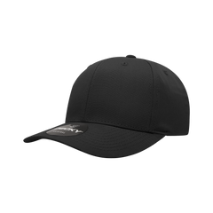 Decky 6022 6-Panel Mid Profile Structured Cotton Blend Cap, Black