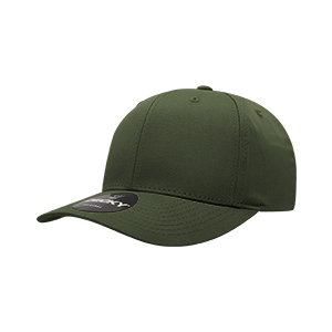 Decky 6022 6-Panel Mid Profile Structured Cotton Blend Cap, Black