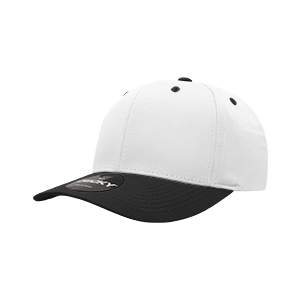 Decky 6022 6-Panel Mid Profile Structured Cotton Blend Cap, Black