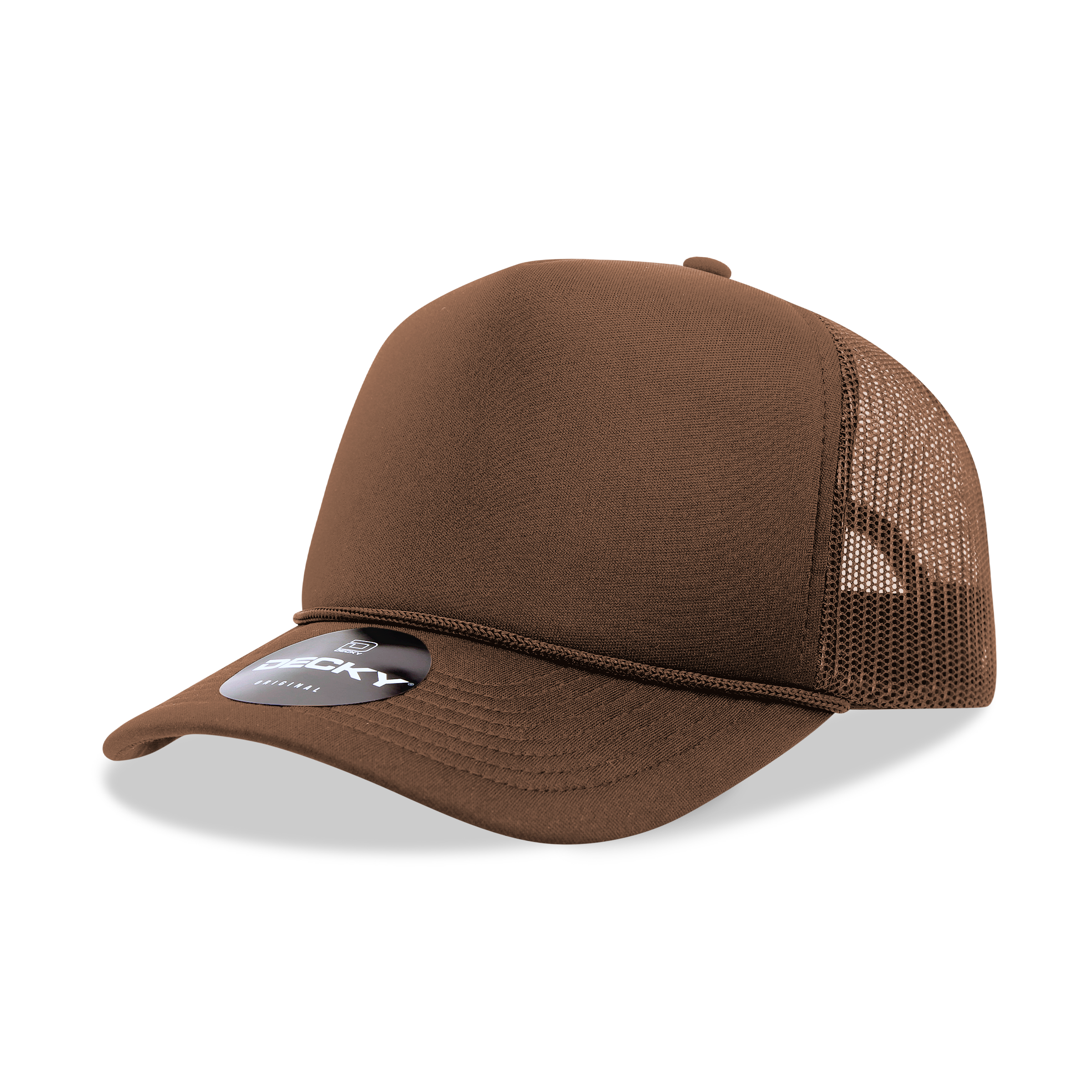 DECKY CLASSIC 6025 Mid Profile 5-Panel Foam Trucker Hat, Black | 6025-1BLK