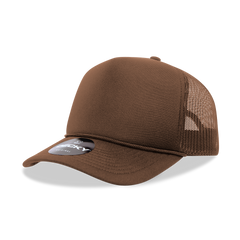 DECKY CLASSIC 6025 Mid Profile 5-Panel Foam Trucker Hat, Black | 6025-1BLK