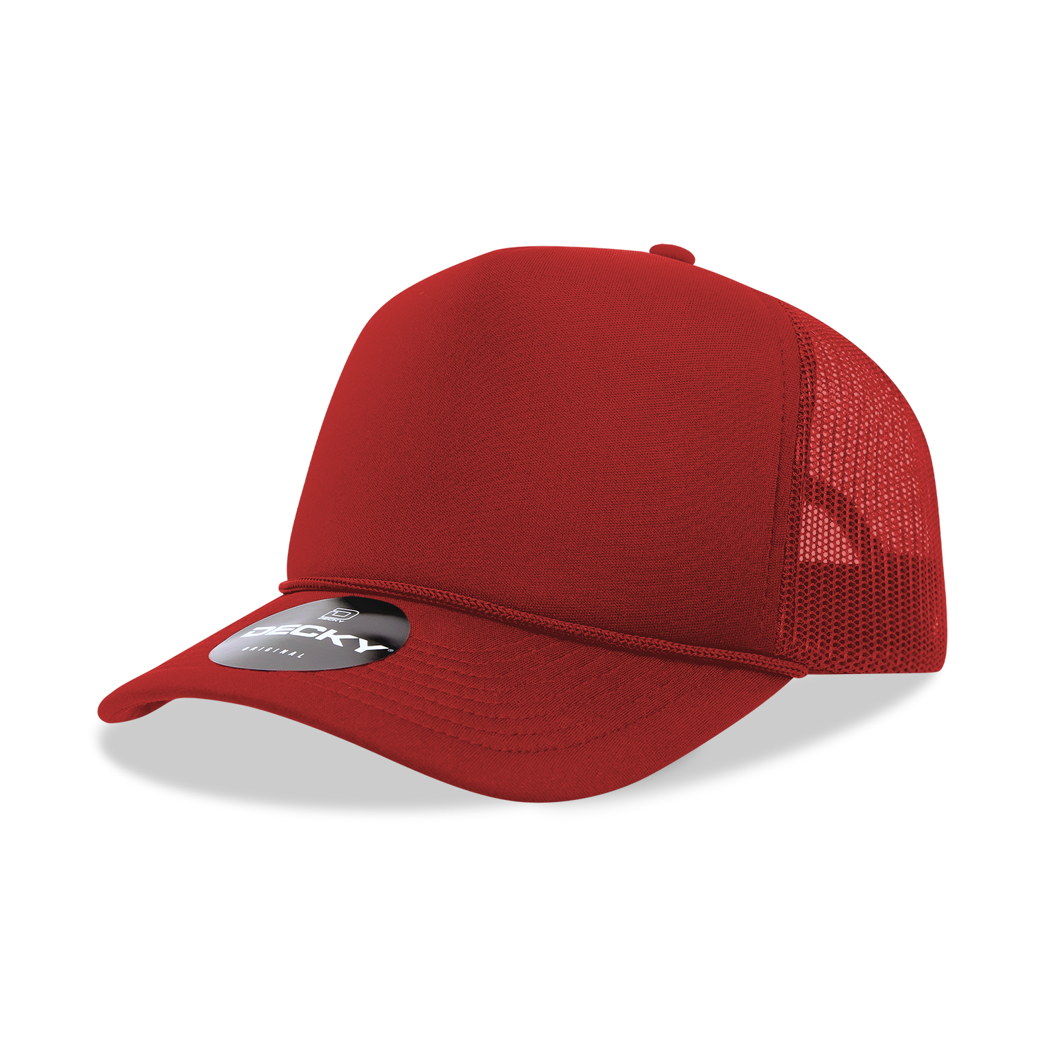 DECKY CLASSIC 6025 Mid Profile 5-Panel Foam Trucker Hat, Black | 6025-1BLK