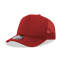 DECKY CLASSIC 6025 Mid Profile 5-Panel Foam Trucker Hat, Black | 6025-1BLK