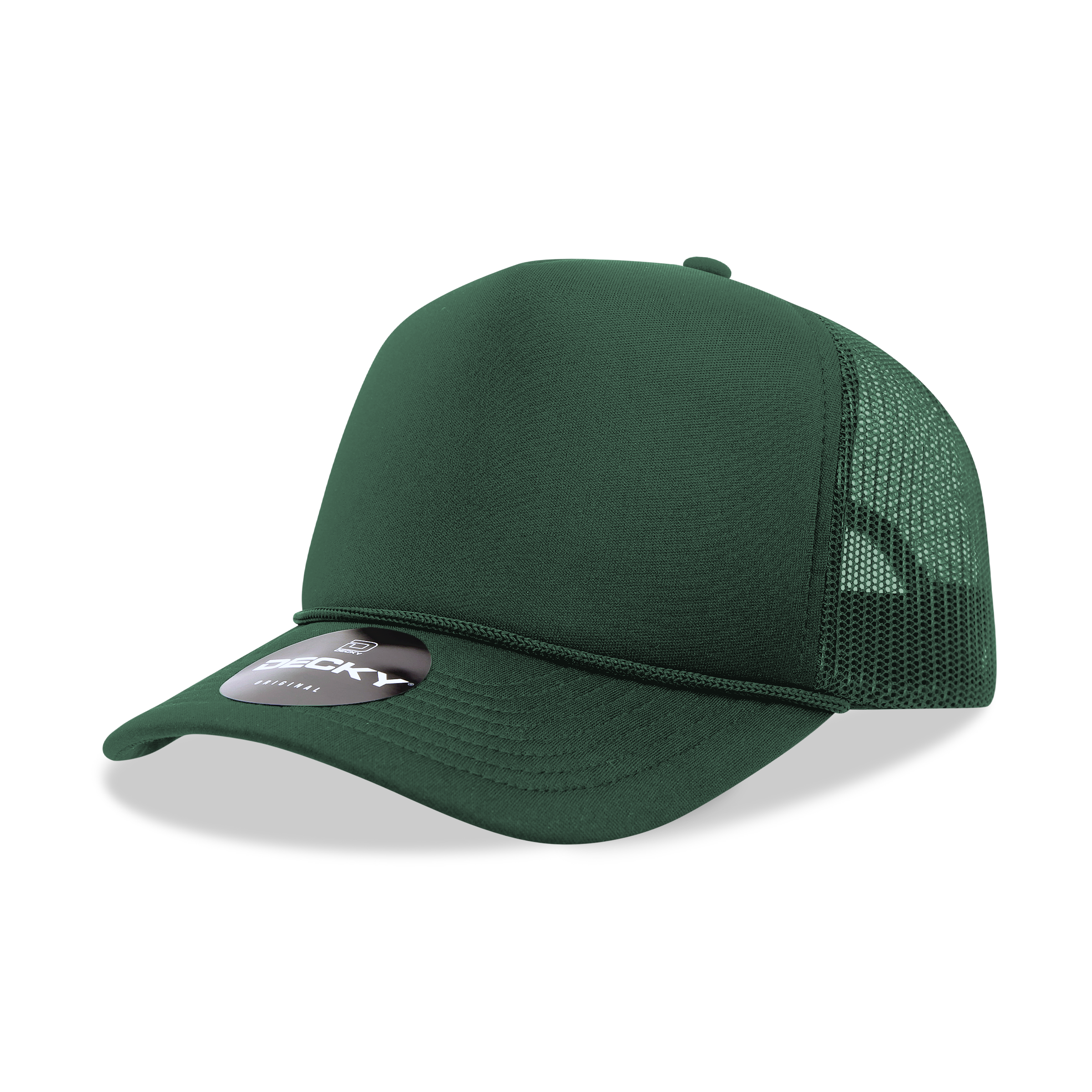 DECKY CLASSIC 6025 Mid Profile 5-Panel Foam Trucker Hat, Black | 6025-1BLK