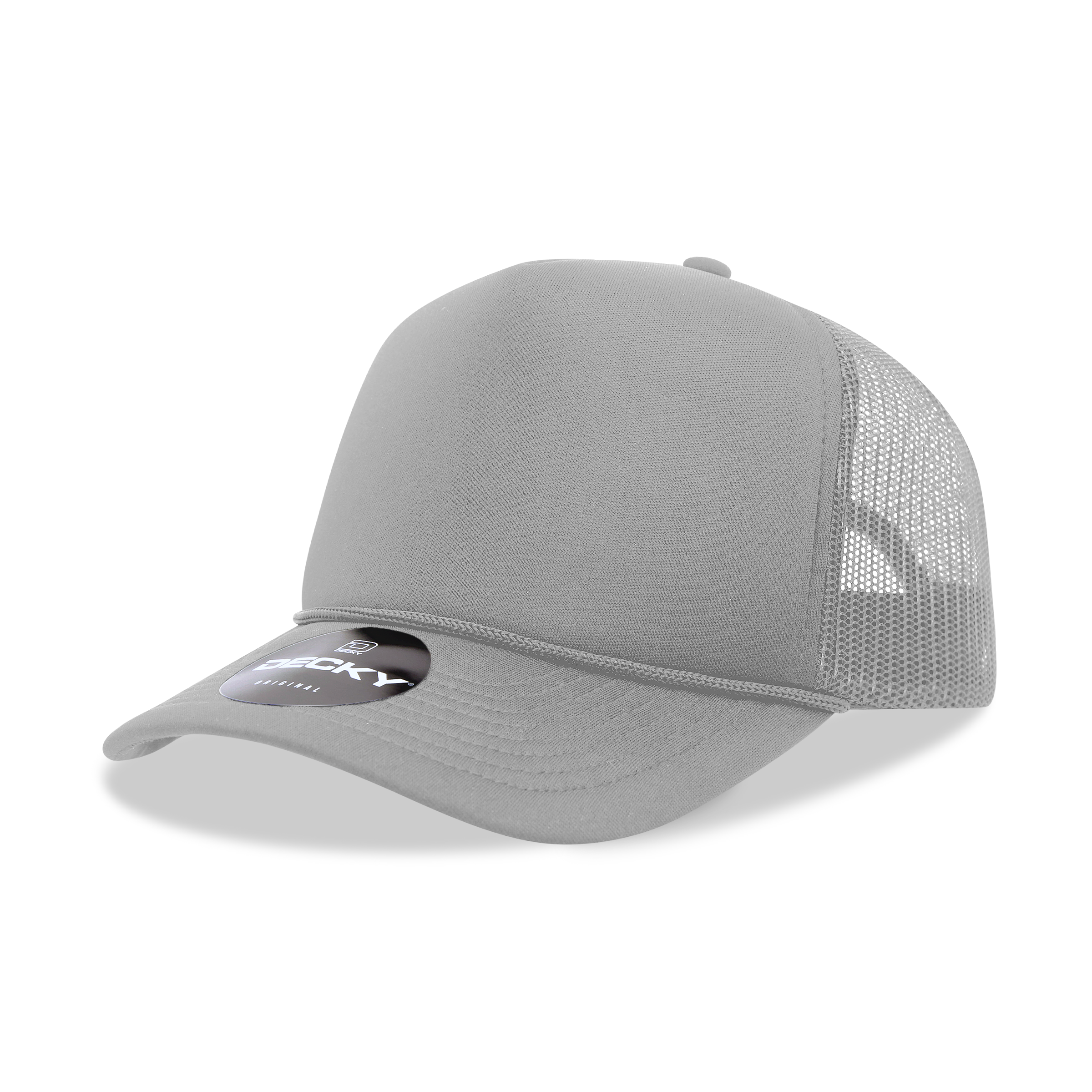 DECKY CLASSIC 6025 Mid Profile 5-Panel Foam Trucker Hat, Black | 6025-1BLK
