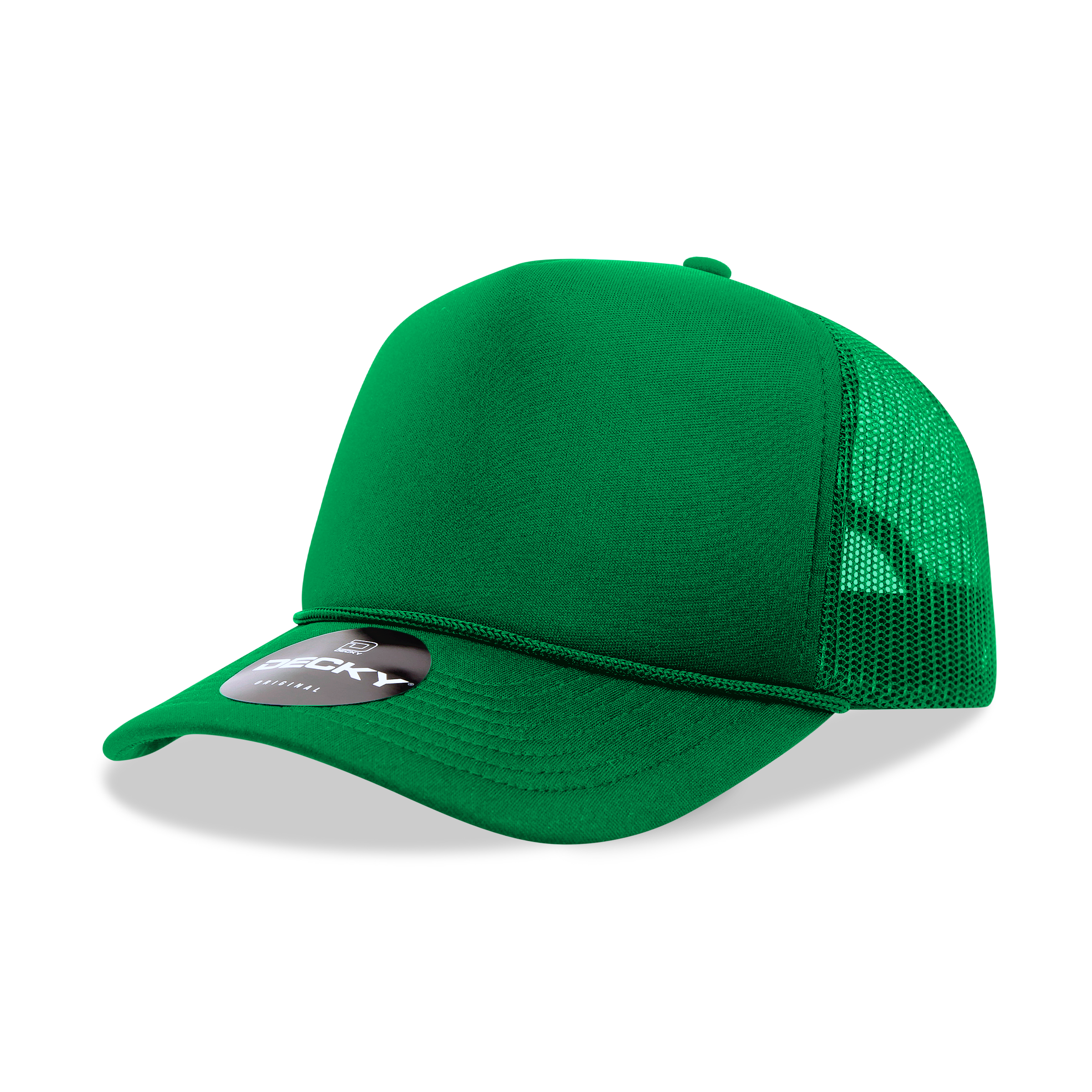 DECKY CLASSIC 6025 Mid Profile 5-Panel Foam Trucker Hat, Black | 6025-1BLK
