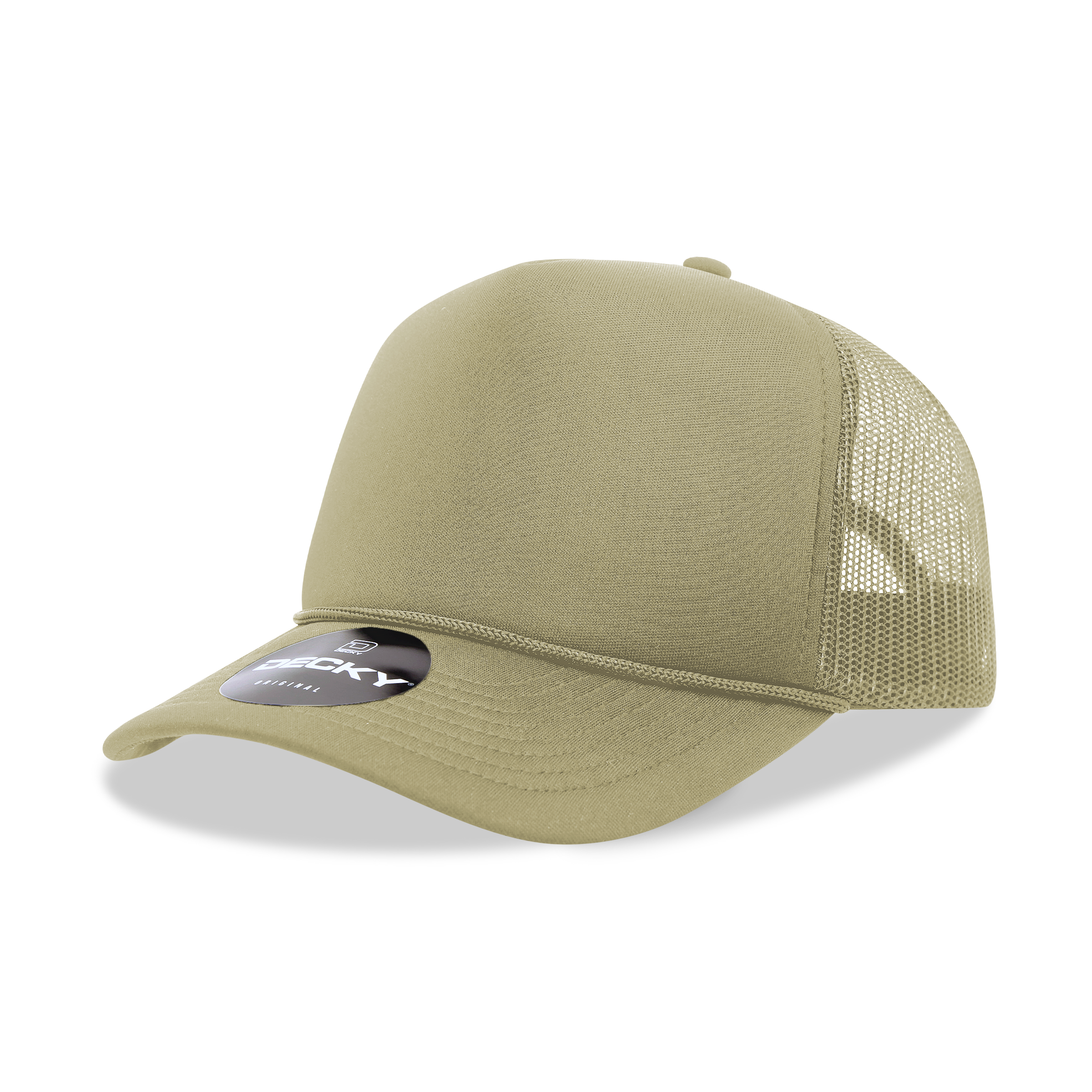 DECKY CLASSIC 6025 Mid Profile 5-Panel Foam Trucker Hat, Black | 6025-1BLK