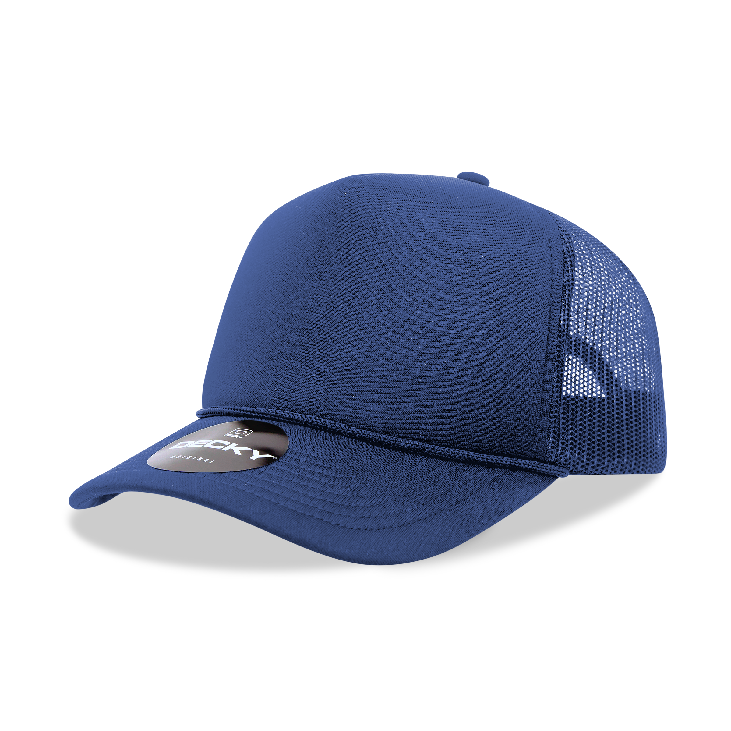 DECKY CLASSIC 6025 Mid Profile 5-Panel Foam Trucker Hat, Black | 6025-1BLK